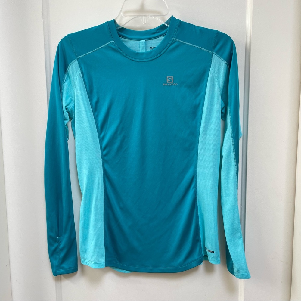 Salomon two-tone blue running top